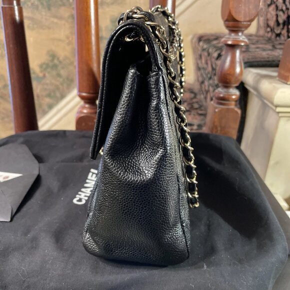 Chanel Shoulder Bag Double flap Black Caviar Leather new - Picture 4 of 16
